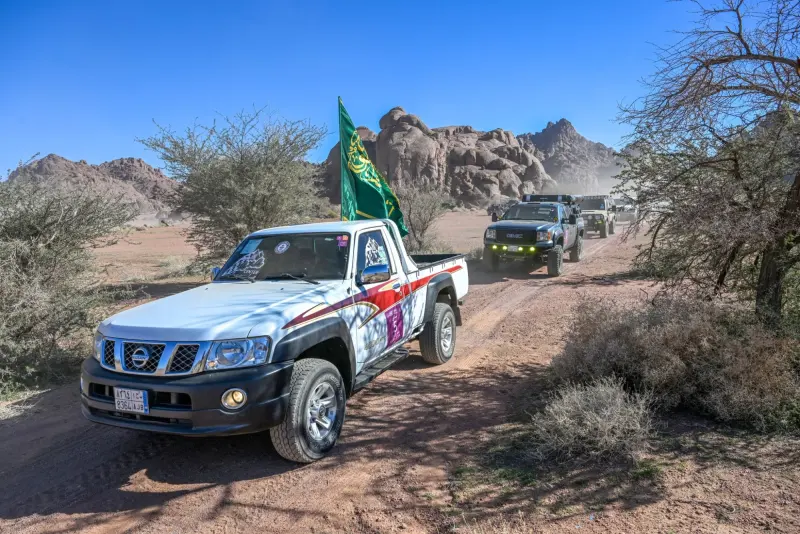 حائل تدخل “غينيس” بأكبر مسيرة لسيارات الدفع الرباعي بمشاركة 501 مركبة بطول 7 كلم